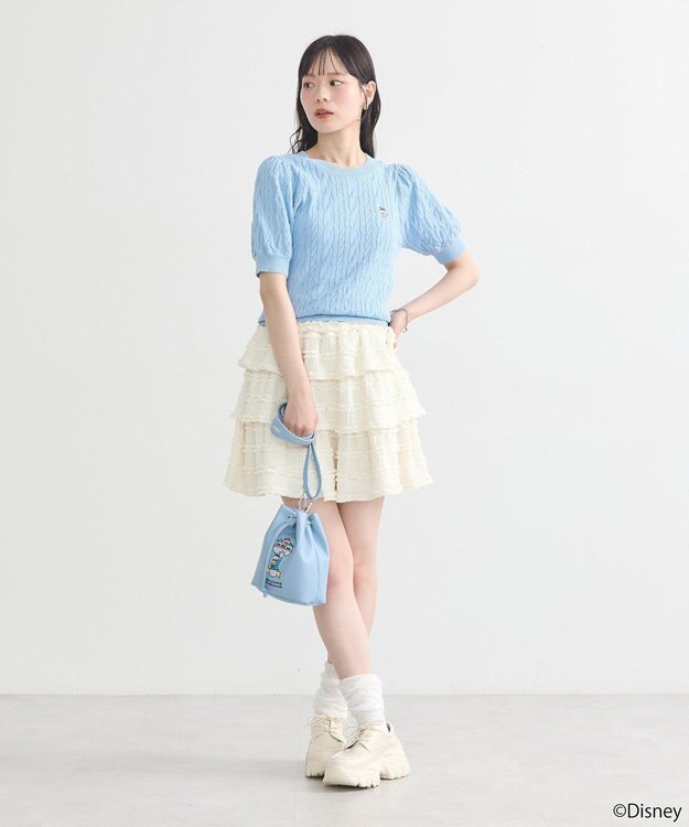 earth music&ecology Ｄｉｓｎｅｙ×Ｓｅｉｊｉ　Ｍａｔｓｕｍｏｔｏ刺繍ニット Sax