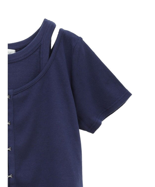 Green Parks ・swing by SET2点カーディガン&タンク Navy