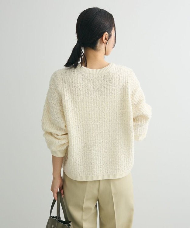 Green Parks テープヤーンニットプルオーバー Ivory