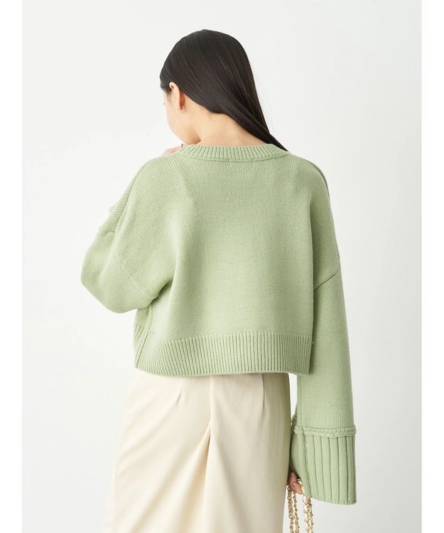 earth music&ecology ワイドスリーブプルオーバー Lime Green