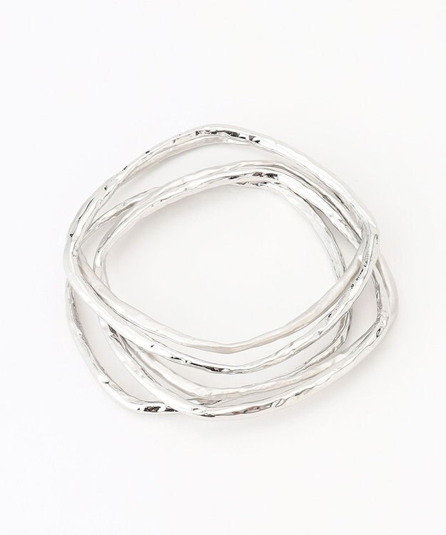 自由区 フレームスクエア バングル シルバー系