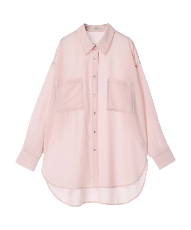earth music&ecology ウ゛ィンテージボタンフロントポケットシャツ Light Pink