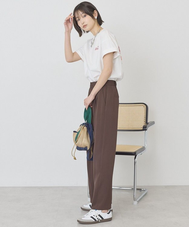 AMERICAN HOLIC サガラ刺繍Ｔシャツ Off White