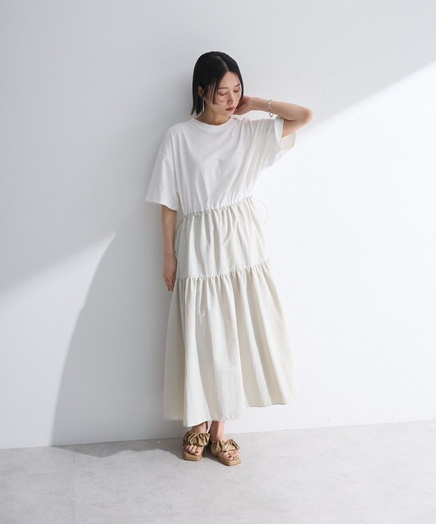 Green Parks ・ＥＬＥＮＣＡＲＥ　ＤＵＥ　ドッキングＴＥＥワンピー Off White