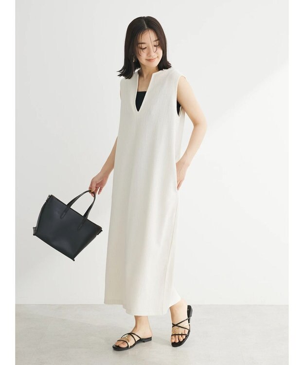 Green Parks カットＪＱキーネックジャンスカ Ecru