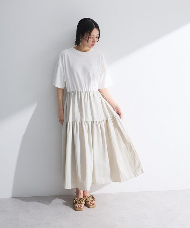 Green Parks ・ＥＬＥＮＣＡＲＥ　ＤＵＥ　ドッキングＴＥＥワンピー Off White