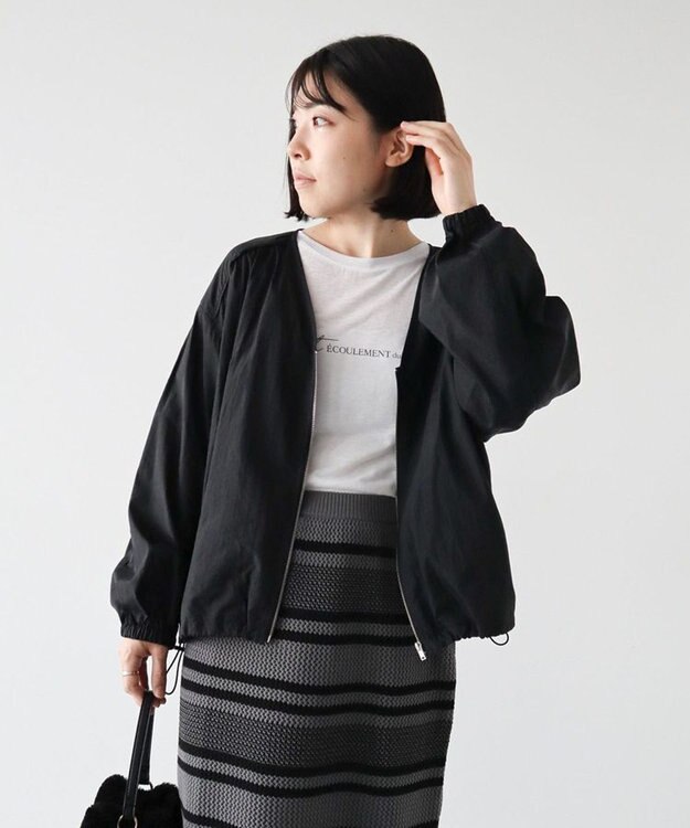 Green Parks シアーロゴ長袖プルオーバー Off White