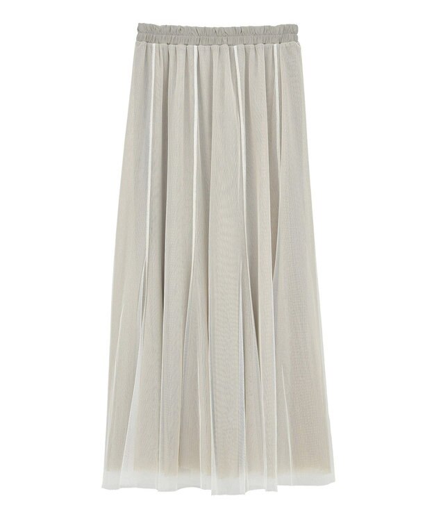 YECCA VECCA レイヤードチュールマーメイドスカート Beige