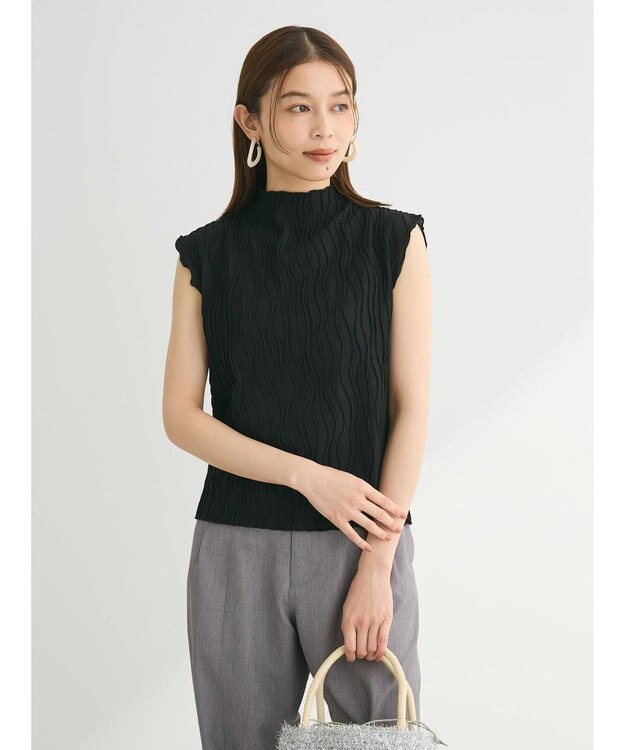 Green Parks ・Ｐｅｔｉｔ　Ｆｌｅｕｒ　ウェーブメロープルオーバー Black