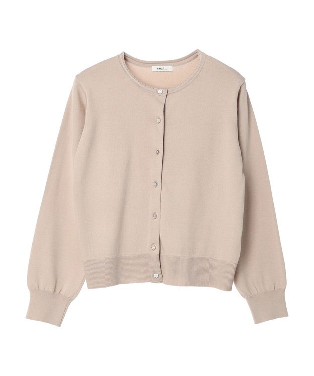 earth music&ecology いろいろ釦クルーネックカーディガン Beige