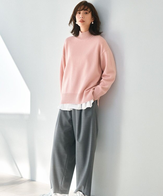 23区 S ナチュラルストレッチサキソニー バレル パンツ グレー系