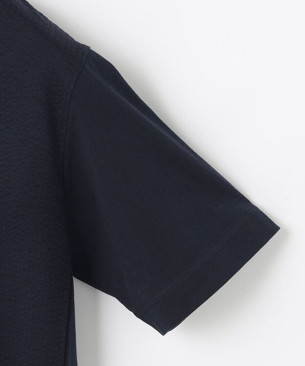 JOSEPH ABBOUD 【オーガニックコットン使用】JOE COTTONサッカークルーネックTシャツ ネイビー系