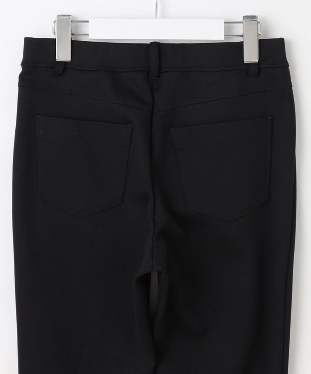 自由区 L 【WEB限定・17号サイズまで展開・洗える】コットンナイロンモクロディー レギンスパンツ ブラック