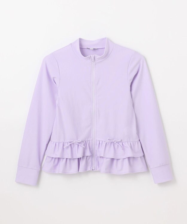 ANY KIDS 裾フリル　ラッシュガード ラベンダー