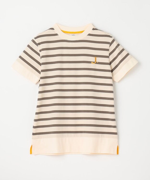 J.PRESS KIDS 【140-170cm】J.半袖ボーダーＴシャツ カーキ系1