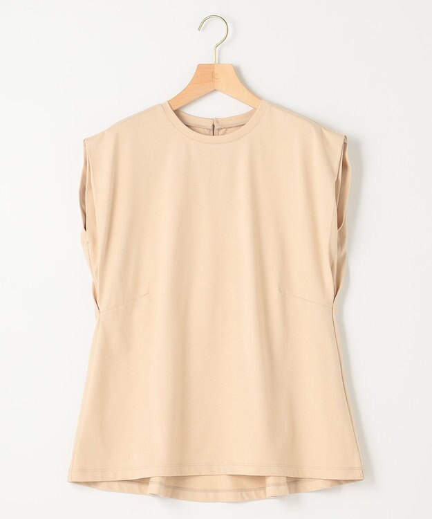 組曲 S 【洗える】バックパールフレアカットソー ベージュ系