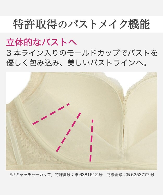 BRADELIS New York 【BRADELIS New York】ノンワイヤーブラ25A2 補正下着 ブラジャー 脇高設計 谷間メイク シャンパンゴールド