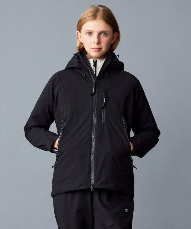 JOSEPH ABBOUD MOUNTAIN 【ストレッチ/撥水/軽量/パッカブル/ライナードッキング対応】2WAYストレッチ ダウン パーカー ライトグレー系