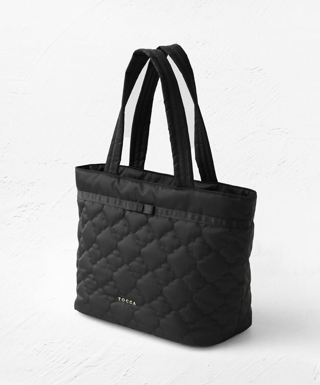 TOCCA 【A4サイズ対応・撥水】CHECKER CLOVER QUILTBAG キルトバッグ ブラック系
