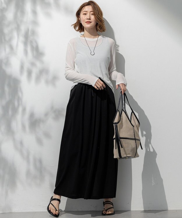 23区 【Oggi5月号掲載/洗える】シアー レイヤード TEE ホワイト系