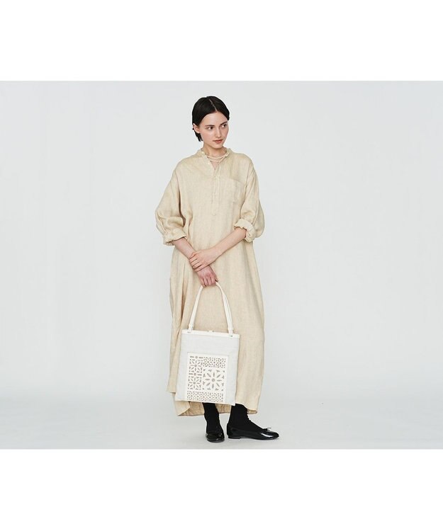 genten タペストリーカットワーク トートバッグ アイボリー