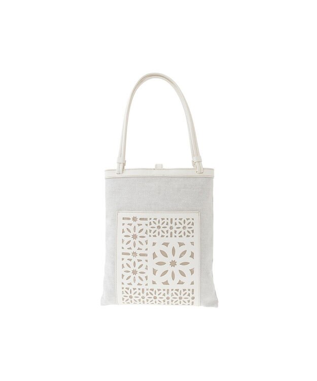 genten タペストリーカットワーク トートバッグ アイボリー