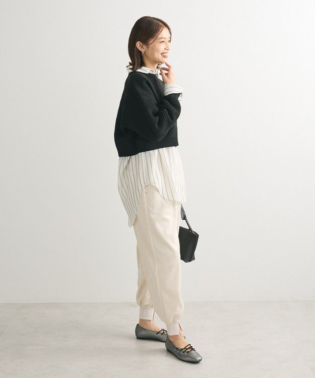 Green Parks ・ｆｕｒｒｙｒａｔｅポンチスエードジョガーパンツ Ivory