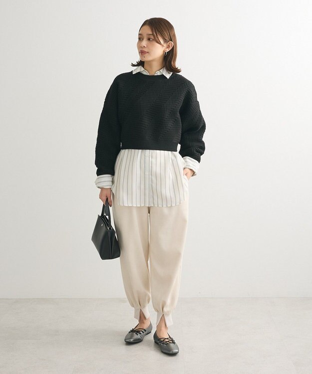 Green Parks ・ｆｕｒｒｙｒａｔｅポンチスエードジョガーパンツ Ivory