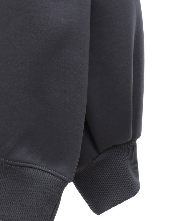 earth music&ecology ダンボールニットバックＺＩＰチュニック Charcoal Gray