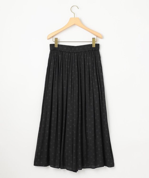 組曲 【秋のNEWカラー追加】ギャザーライトデシン パンツ ブラックドット系7