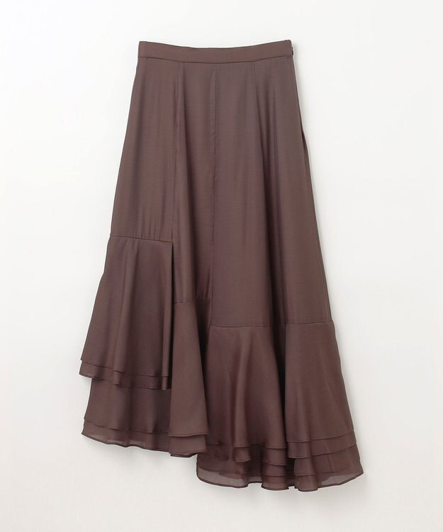 GRACE CONTINENTAL イレギュラーヘムスカート ブラウン