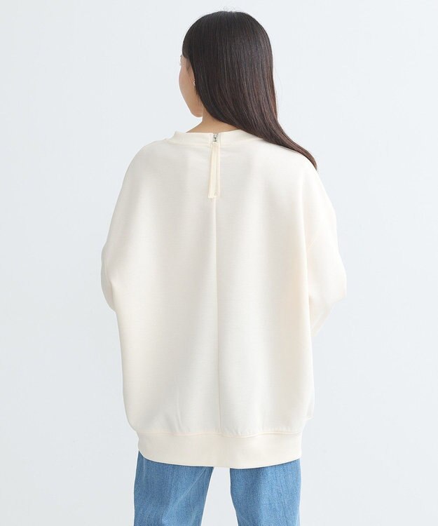 earth music&ecology ダンボールニットバックＺＩＰチュニック Ivory