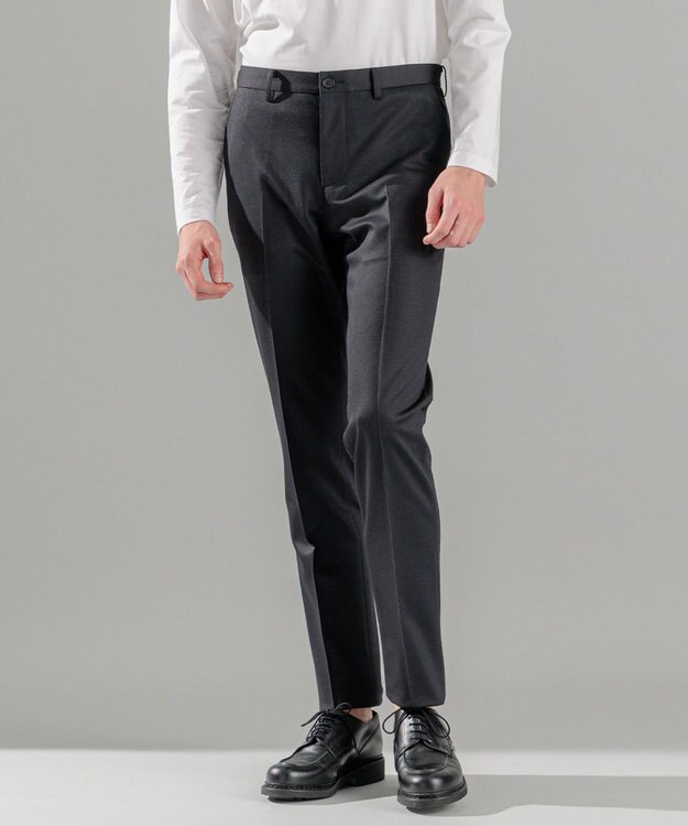 JOSEPH HOMME 新素材【抜群のストレッチ性/セットアップ対応可】スプリングウールジャージー テーパードパンツ / CITY ブラック系