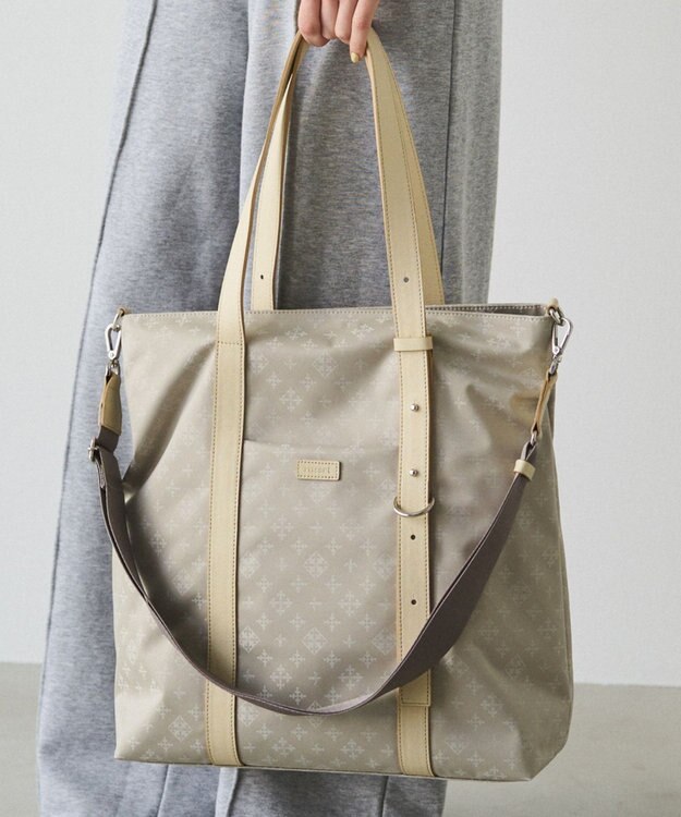 russet アシンメトリーハンドルトートバッグ(SF-237) Ecru