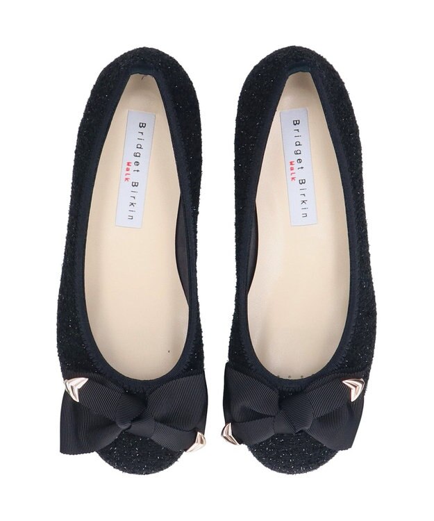 Bridget Birkin ＜3E＞【Bridget Birkin Walk】コーナーパーツリボンウォーキングパンプス ブラック雑材