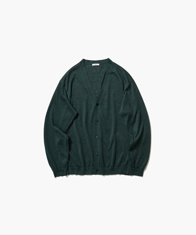 ATON RAMIE CASHMERE | Vネックニットカーディガン - UNISEX GREEN