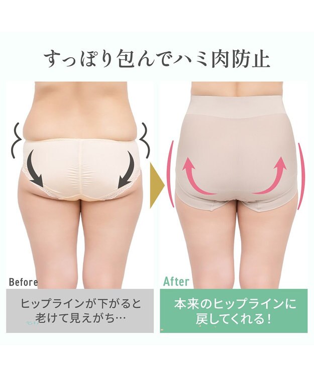 BRADELIS New York 【BRADELIS NewYork peace】シルク混素肌しっとりDailyショーツ26 ブラデリス 補正下着 深め グレージュ