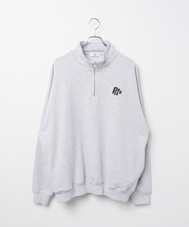WEGO ヘビーウエイトハーフZIPワンポイントPO グレー