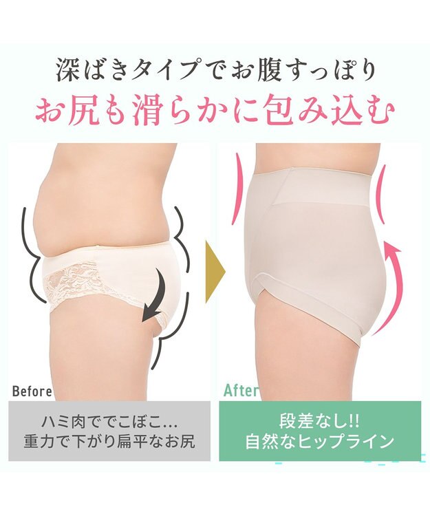 BRADELIS New York 【BRADELIS NewYork peace】シルク混素肌しっとりDailyショーツ26 ブラデリス 補正下着 深め グレージュ