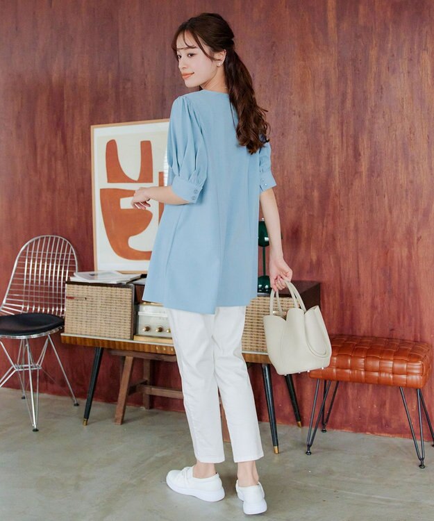 Tiaclasse 【新色追加・洗える】アンクルテーパードパンツ オフホワイト