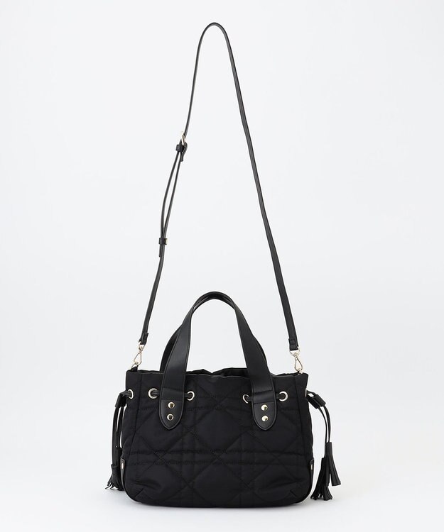 LA BAGAGERIE グリッドキルティングトート ブラック