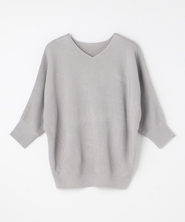 ANY ラメガーターニット ライトグレー