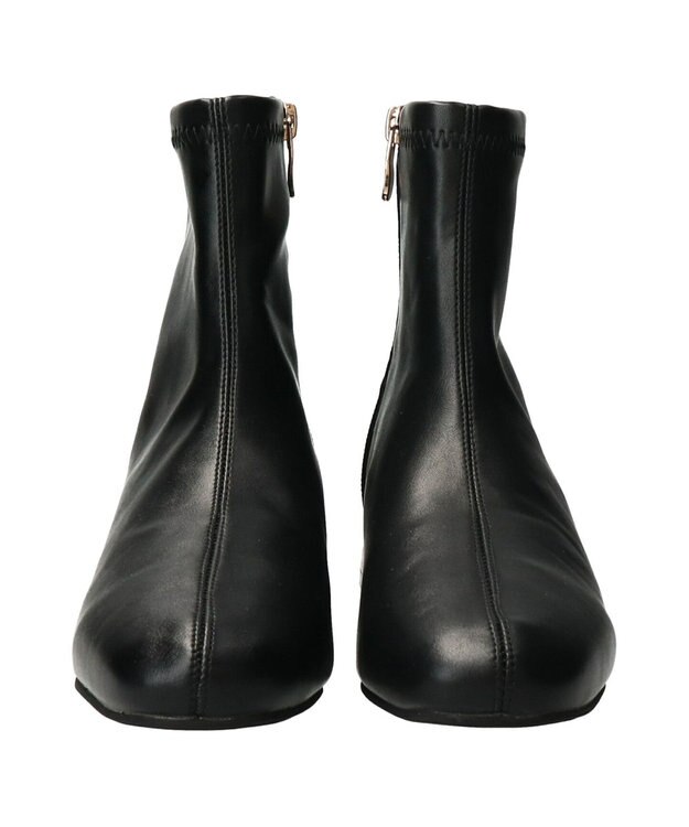 Bridget Birkin 【Bridget Birkin】パールチェーンヒールストレッチショートブーツ ブラック