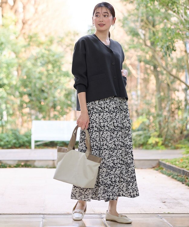 ANY L ミラノリブニットカーディガン チャコール