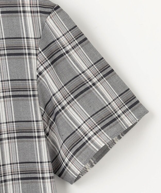 J.PRESS LADIES L シアーストライプ&チェック カットソー ライトグレー系3