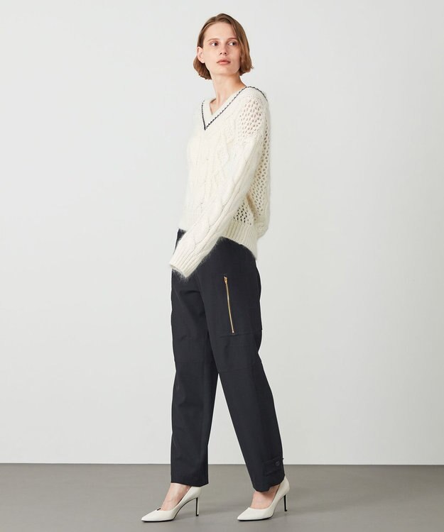 BEIGE， 【CLUEL12月号掲載】NESLE / ニット Ecru x Navy