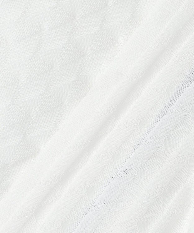 23区GOLF 【MEN】フラッグジャガードニットポロシャツ ストレッチ 半袖 ホワイト系