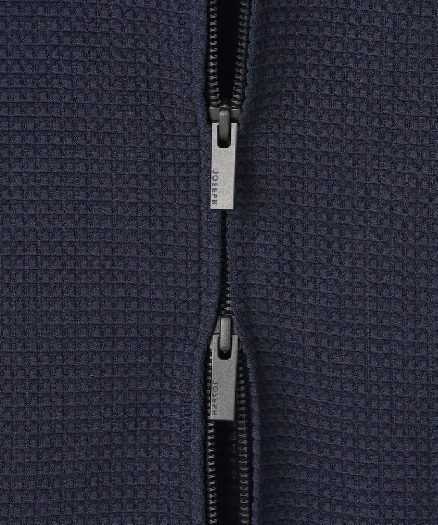 JOSEPH HOMME 新色追加【オリジナル素材/シワになりにくい】ライトタックジャージー ジップアップパーカー ネイビー系