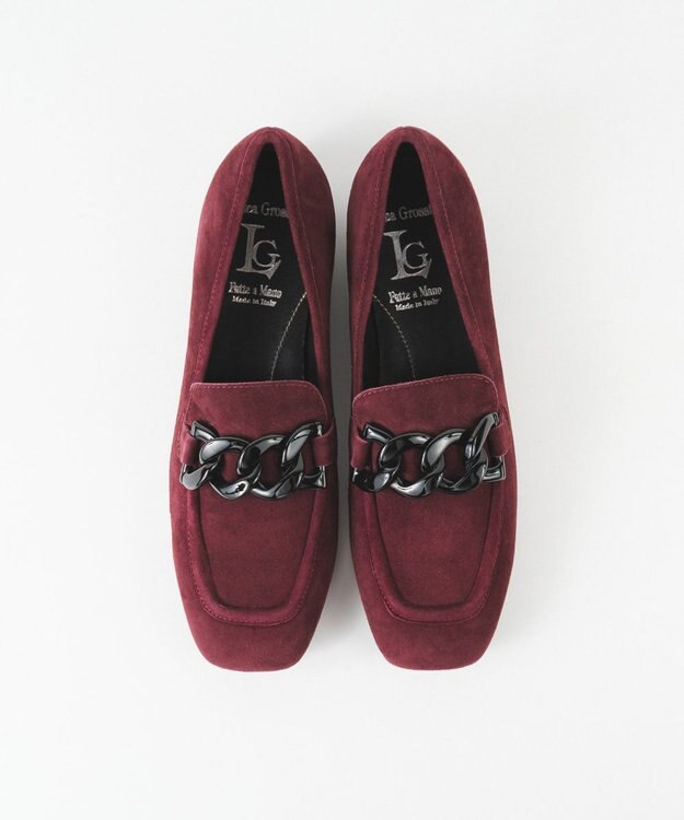 BONTRE 【LucaGrossi/ルカグロッシ】スクエアトゥチェーンローファー/H092M-WA ボルドー