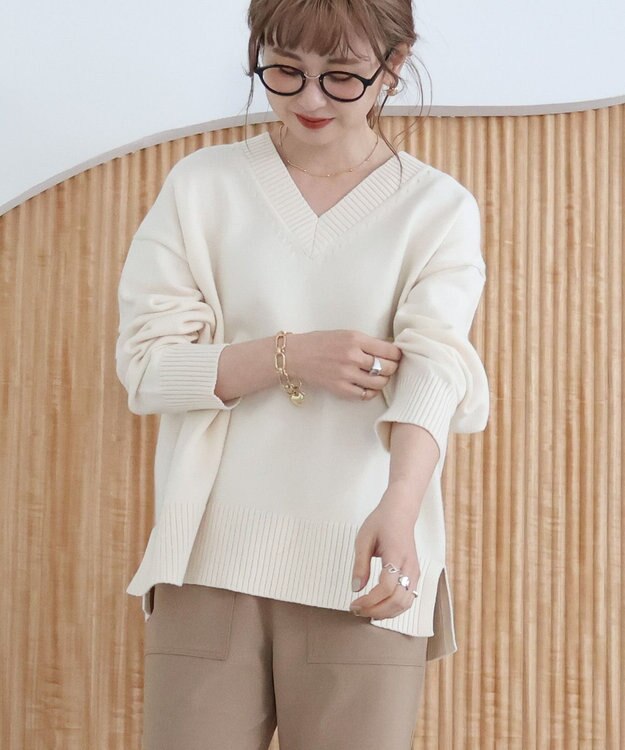 AMERICAN HOLIC Ｖネックニットプルオーバー Ivory